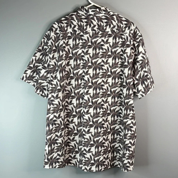 BANANA REPUBLIC Hawaiian Fern Print Slim Fit Button Down Shirt Preppy Size XXL - Picture 7 of 11